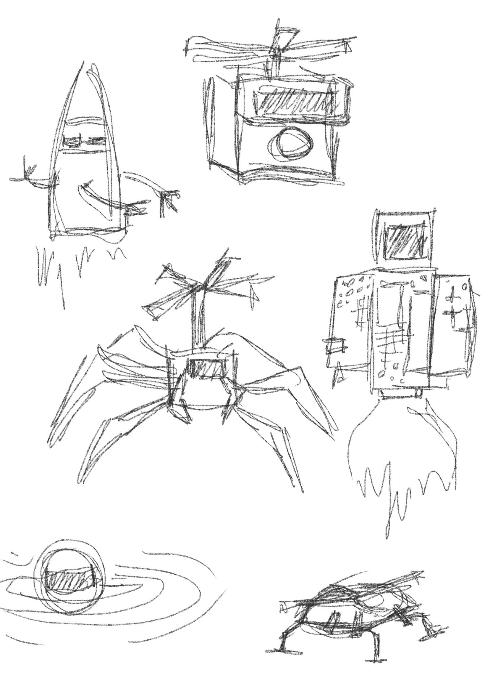 concept sketches of the enemy Vorrick Lv 1